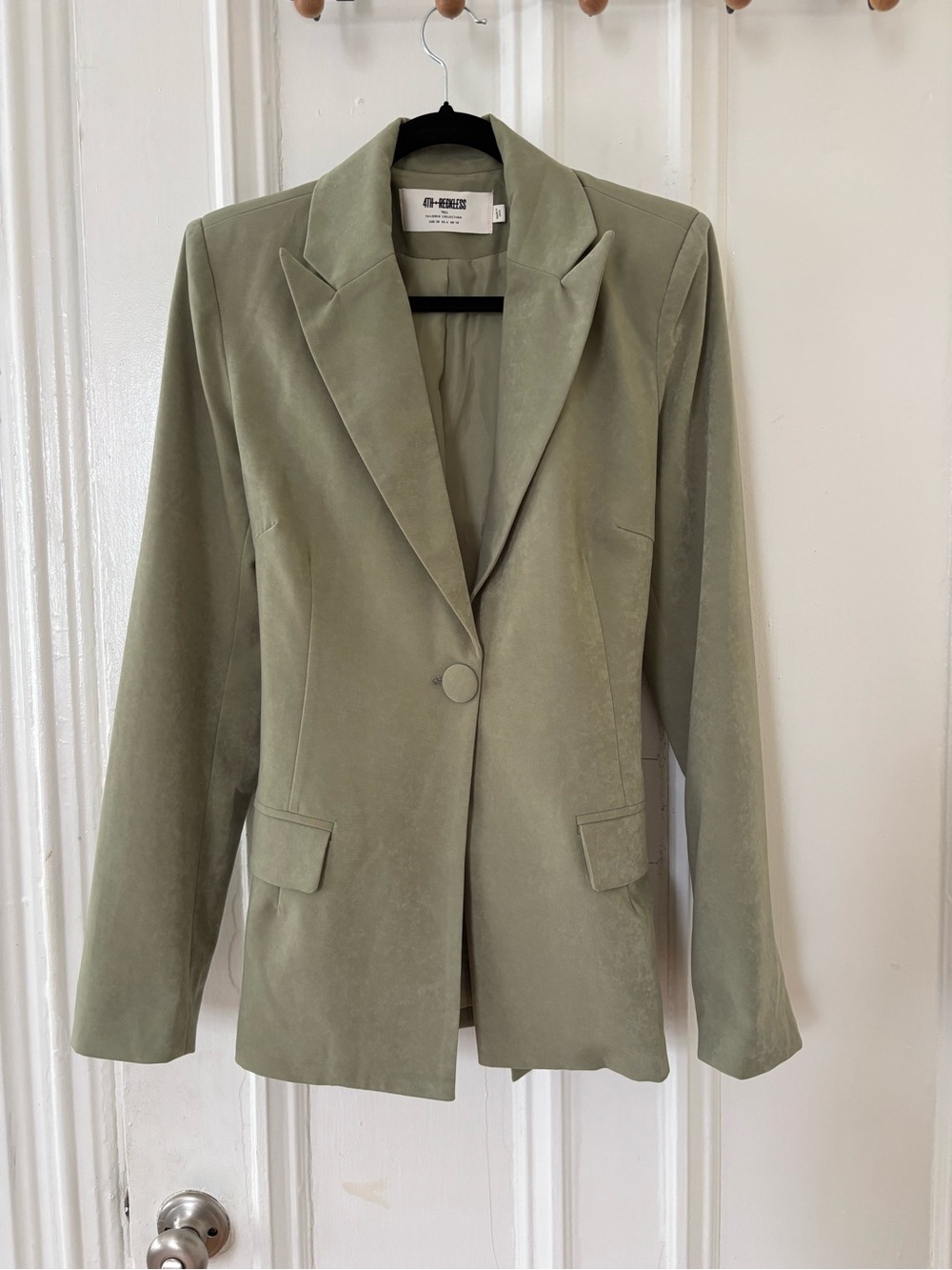 Elevated Sage Green Single-Button Blazer